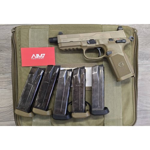 FN FNP-45 Tactical 45 ACP FDE Threaded Barrel 5 Mags