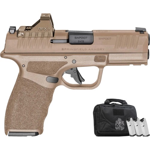 Springfield Hellcat Pro 9mm 15/17rd Gear Up Package - FDE