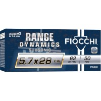 Fiocchi Range Dynamics 5.7x28mm Subsonic 62 Grain FMJ - 50 Rounds