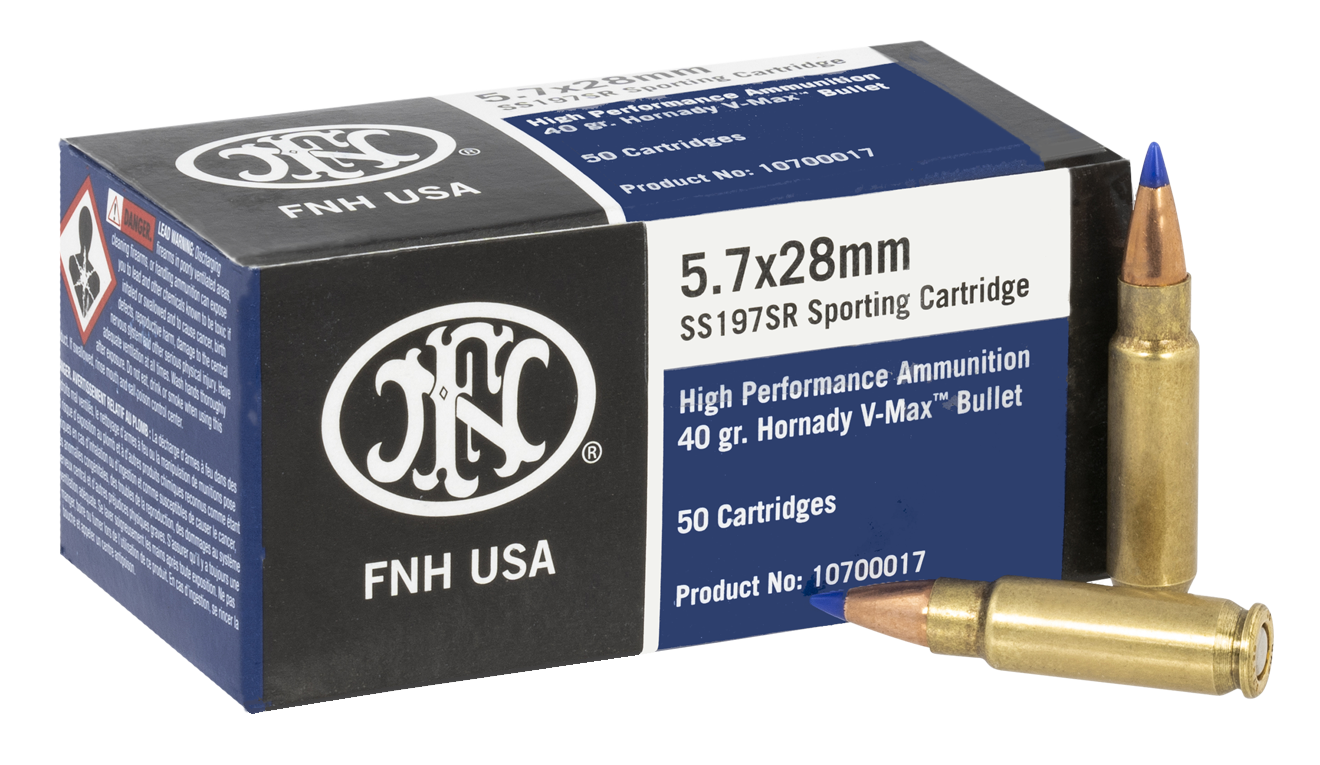 FN 10700017 High Performance 5.7x28mm 40gr Hornady V-Max - 50/Box