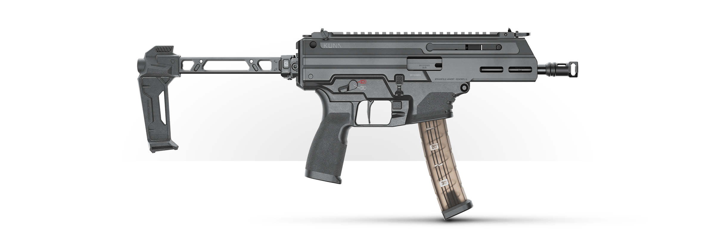 Springfield Armory Kuna 9mm 6.12in Pistol with Strike Industries Brace - Black